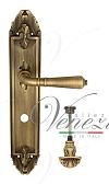 Дверная ручка Venezia на планке PL90 мод. Vignole (мат. бронза) сантехническая, поворо