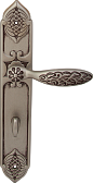Дверная ручка CLASS на планке 350мм мод. Shamira 1060/1010 (старинное серебро матовое